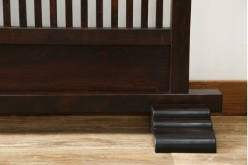 中古　美品　松本民芸家具　和の趣溢れる佇まいが魅力のC型衝立て　定価約18万円相当　(R-084686)