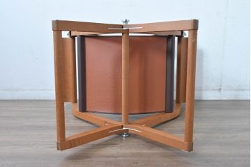 中古　フランス　HERMES(エルメス)　PIPPAシリーズ　本革　木の温もりでレザーのしなやかさを楽しむフォールディングチェア(folding armchair、折りたたみ式チェア、折り畳み、アームチェア、椅子、イス)(現行定価約350万円)(R-084688)
