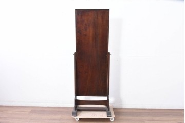 中古　美品　松本民芸家具　シンプルながら品の良い佇まいが魅力のD型姿見　(R-084690)