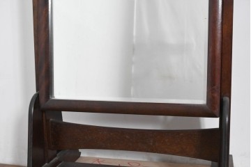 中古　美品　松本民芸家具　シンプルながら品の良い佇まいが魅力のD型姿見　(R-084690)