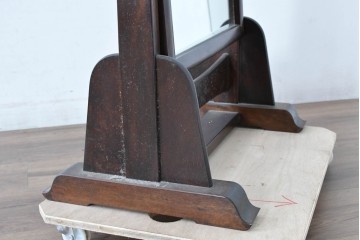 中古　美品　松本民芸家具　シンプルながら品の良い佇まいが魅力のD型姿見　(R-084690)