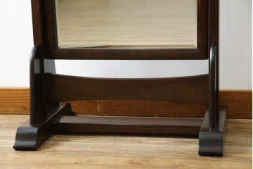 中古　美品　松本民芸家具　シンプルながら品の良い佇まいが魅力のD型姿見　(R-084690)