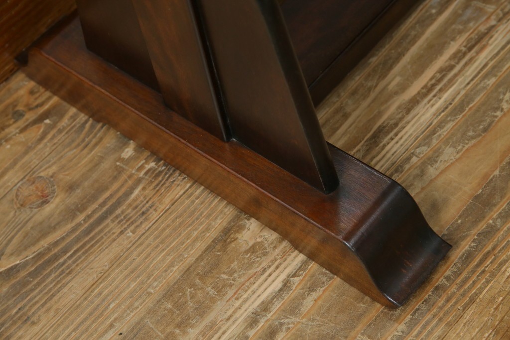 中古　美品　松本民芸家具　シンプルながら品の良い佇まいが魅力のD型姿見　(R-084690)