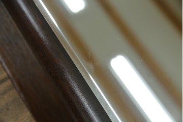 中古　美品　松本民芸家具　シンプルながら品の良い佇まいが魅力のD型姿見　(R-084690)