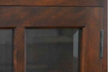 中古　超美品!!　特注　松本民芸家具　ぶ厚い天板が安心感と高級感を感じさせインテリアの主役になるサイドボード(サイドキャビネット、収納棚、飾り棚、戸棚)(定価約65万円)(R-084695)