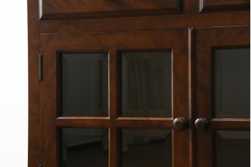 中古　超美品!!　特注　松本民芸家具　ぶ厚い天板でインテリアの主役になるサイドボード　定価約65万円相当　(R-084695)