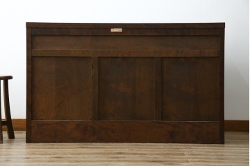 中古　超美品!!　特注　松本民芸家具　ぶ厚い天板でインテリアの主役になるサイドボード　定価約65万円相当　(R-084695)