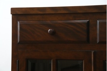 中古　超美品!!　特注　松本民芸家具　ぶ厚い天板でインテリアの主役になるサイドボード　定価約65万円相当　(R-084695)