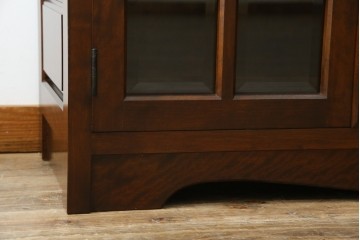 中古　超美品!!　特注　松本民芸家具　ぶ厚い天板でインテリアの主役になるサイドボード　定価約65万円相当　(R-084695)