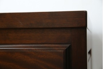 中古　超美品!!　特注　松本民芸家具　ぶ厚い天板でインテリアの主役になるサイドボード　定価約65万円相当　(R-084695)