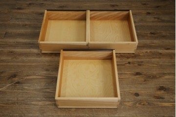 中古　超美品!!　特注　松本民芸家具　ぶ厚い天板でインテリアの主役になるサイドボード　定価約65万円相当　(R-084695)