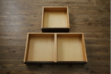 中古　超美品!!　特注　松本民芸家具　ぶ厚い天板でインテリアの主役になるサイドボード　定価約65万円相当　(R-084695)