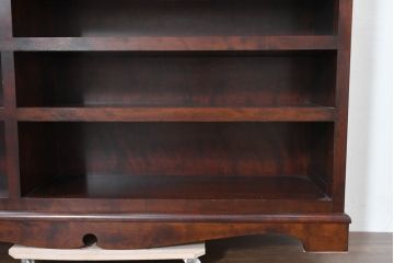 中古　超美品!!　特注品　松本民芸家具　ぶ厚い棚板と深みのある木目が空間を上品に引き立てる収納棚(サイドキャビネット、オープンラック、飾り棚)(定価約50万円)(R-084696)
