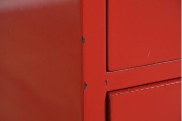 中古　超美品!　高島屋購入品　総漆塗り　深紅の色彩と使いやすい多段構成が魅力の小箪笥　定価約70万円相当　(R-084697)