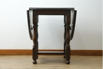 中古　超美品　松本民芸家具　M型バタフライ卓(楕円)　凝った脚のデザインが目を惹くバタフライテーブル　定価約28万円　(R-084701)