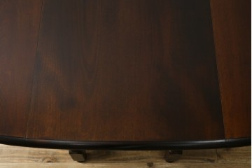 中古　超美品　松本民芸家具　M型バタフライ卓(楕円)　凝った脚のデザインが目を惹くバタフライテーブル　定価約28万円　(R-084701)