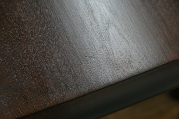中古　超美品　松本民芸家具　M型バタフライ卓(楕円)　凝った脚のデザインが目を惹くバタフライテーブル　定価約28万円　(R-084701)