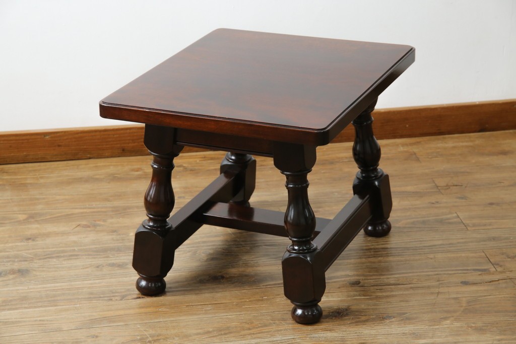 中古　超美品　松本民芸家具　特注品　和洋どちらにも合う上質なサイドテーブル　(R-084702)