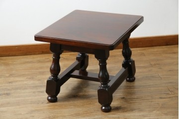 中古　超美品　松本民芸家具　特注品　和洋どちらにも合う上質なサイドテーブル　(R-084702)