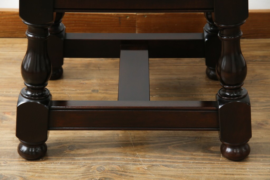 中古　超美品　松本民芸家具　特注品　和洋どちらにも合う上質なサイドテーブル　(R-084702)