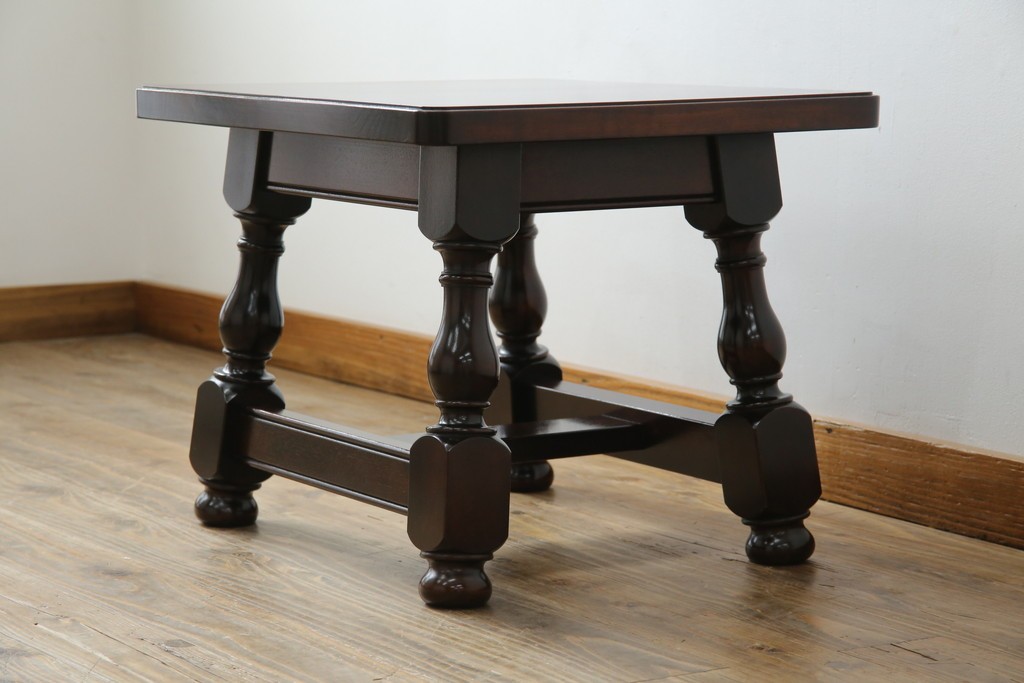 中古　超美品　松本民芸家具　特注品　和洋どちらにも合う上質なサイドテーブル　(R-084702)