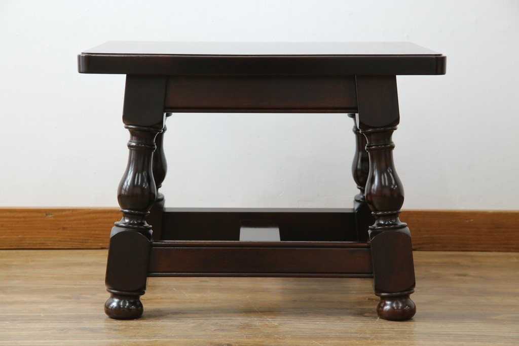 中古　超美品　松本民芸家具　特注品　和洋どちらにも合う上質なサイドテーブル　(R-084702)