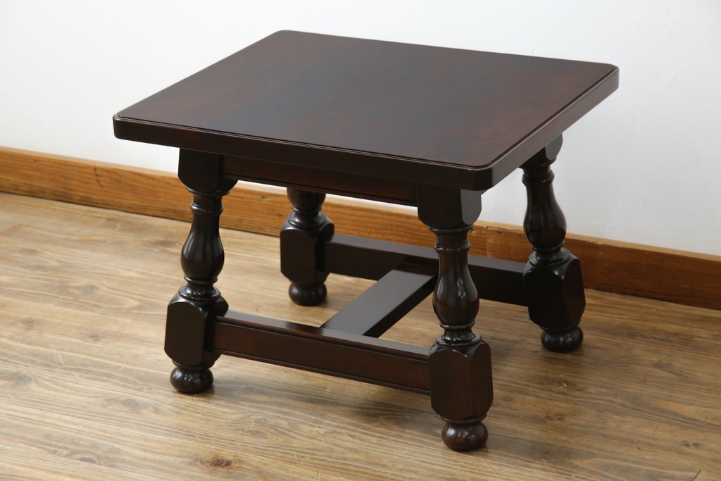 中古　超美品　松本民芸家具　特注品　和洋どちらにも合う上質なサイドテーブル　(R-084702)