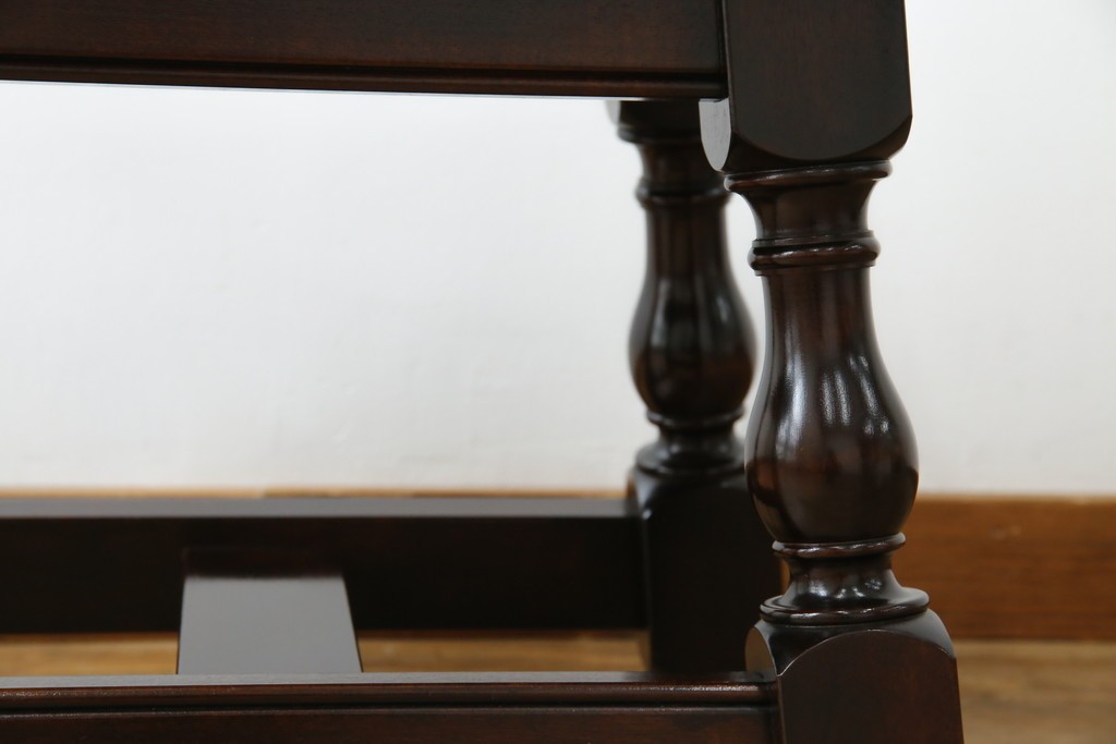 中古　超美品　松本民芸家具　特注品　和洋どちらにも合う上質なサイドテーブル　(R-084702)