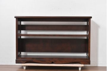 中古　超美品!!　特注品　松本民芸家具　洗練されたデザインで和モダンなお部屋に馴染む飾り棚(サイドキャビネット、オープンラック、収納棚)(R-084703)