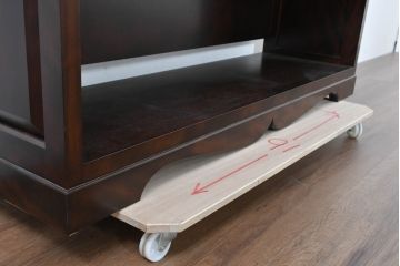 中古　超美品!!　特注品　松本民芸家具　洗練されたデザインで和モダンなお部屋に馴染む飾り棚(サイドキャビネット、オープンラック、収納棚)(R-084703)
