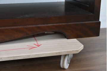 中古　超美品!!　特注品　松本民芸家具　洗練されたデザインで和モダンなお部屋に馴染む飾り棚(サイドキャビネット、オープンラック、収納棚)(R-084703)