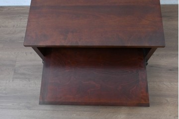 中古　超美品　特注品　松本民芸家具　和室にも洋室にも馴染むスライドテーブル付きのテレビ台　(R-084704)