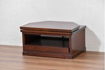 中古　超美品　特注品　松本民芸家具　落ち着いた佇まいのスライドテーブル付きテレビ台　(R-084705)