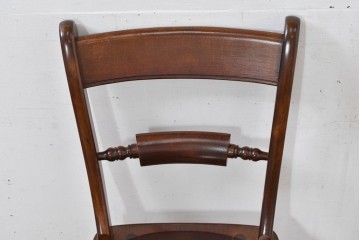 中古　超美品　松本民芸家具　背貫のデザインが目を引くB型ワイコムチェア　定価約12万円相当　(R-084706)