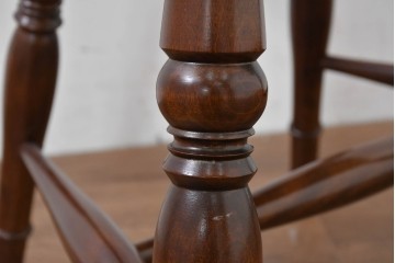 中古　超美品　松本民芸家具　背貫のデザインが目を引くB型ワイコムチェア　定価約12万円相当　(R-084706)