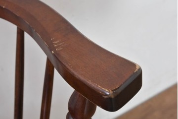 中古　美品　松本民芸家具　#91型　落ち着きのある大人カフェ風インテリアが叶うキャプテンチェア　定価約13万円相当　(R-084707)