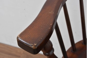 中古　美品　松本民芸家具　#91型　落ち着きのある大人カフェ風インテリアが叶うキャプテンチェア　定価約13万円相当　(R-084707)