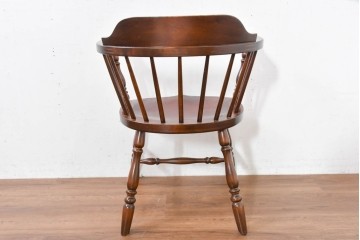 中古　美品　松本民芸家具　#91型　落ち着きのある大人カフェ風インテリアが叶うキャプテンチェア　定価約13万円相当　(R-084707)