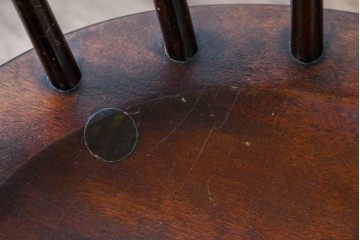 中古　美品　松本民芸家具　#91型　落ち着きのある大人カフェ風インテリアが叶うキャプテンチェア　定価約13万円相当　(R-084707)