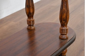 中古　美品　希少な廃番品!!　イタリア製　クラシカルな佇まいと実用性を兼ね備えたキャスター付き木製プランター　(R-084709)