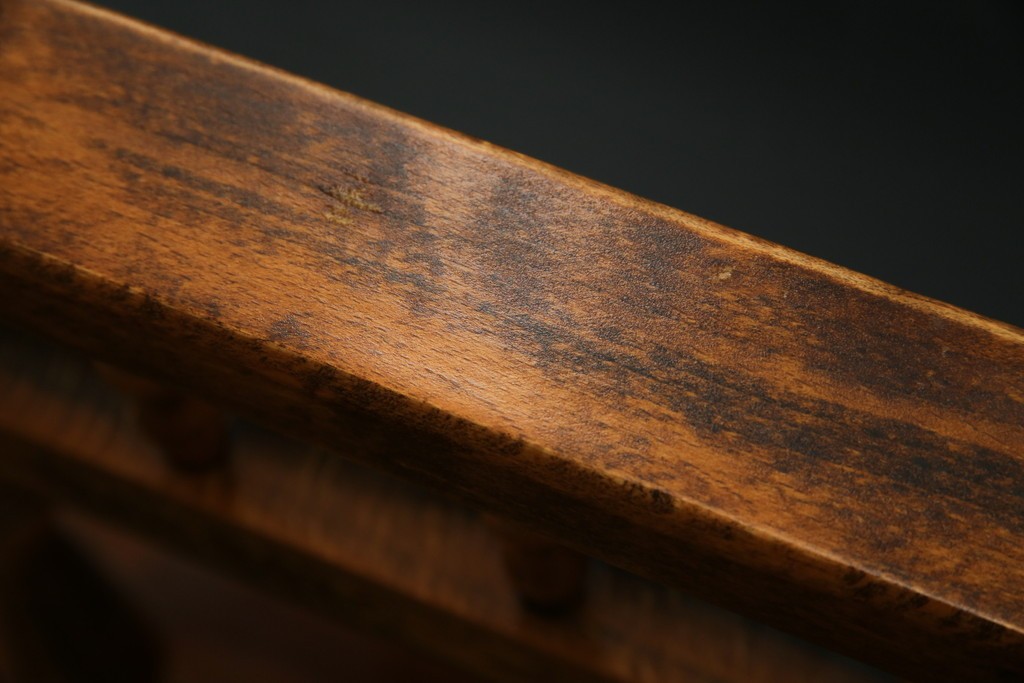 中古　美品　希少な廃番品!!　イタリア製　クラシカルな佇まいと実用性を兼ね備えたキャスター付き木製プランター　(R-084709)