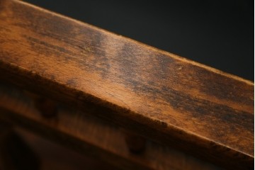 中古　美品　希少な廃番品!!　イタリア製　クラシカルな佇まいと実用性を兼ね備えたキャスター付き木製プランター　(R-084709)