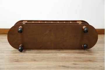 中古　美品　希少な廃番品!!　イタリア製　クラシカルな佇まいと実用性を兼ね備えたキャスター付き木製プランター　(R-084709)