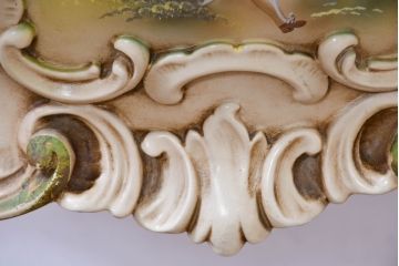 中古　美品　イタリア　SILIK(シリック)　繊細な装飾と気品あふれる佇まいが魅力的なサイドテーブル(サイドチェスト、コンソールテーブル、飾り台)(定価約140万円)(R-084710)