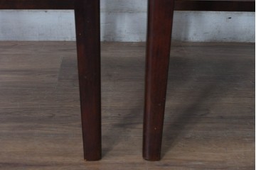 中古　北海道民芸家具　HM645　背板の波打つようなデザインがユニークなラダーバックチェア4脚セット　(R-084712)