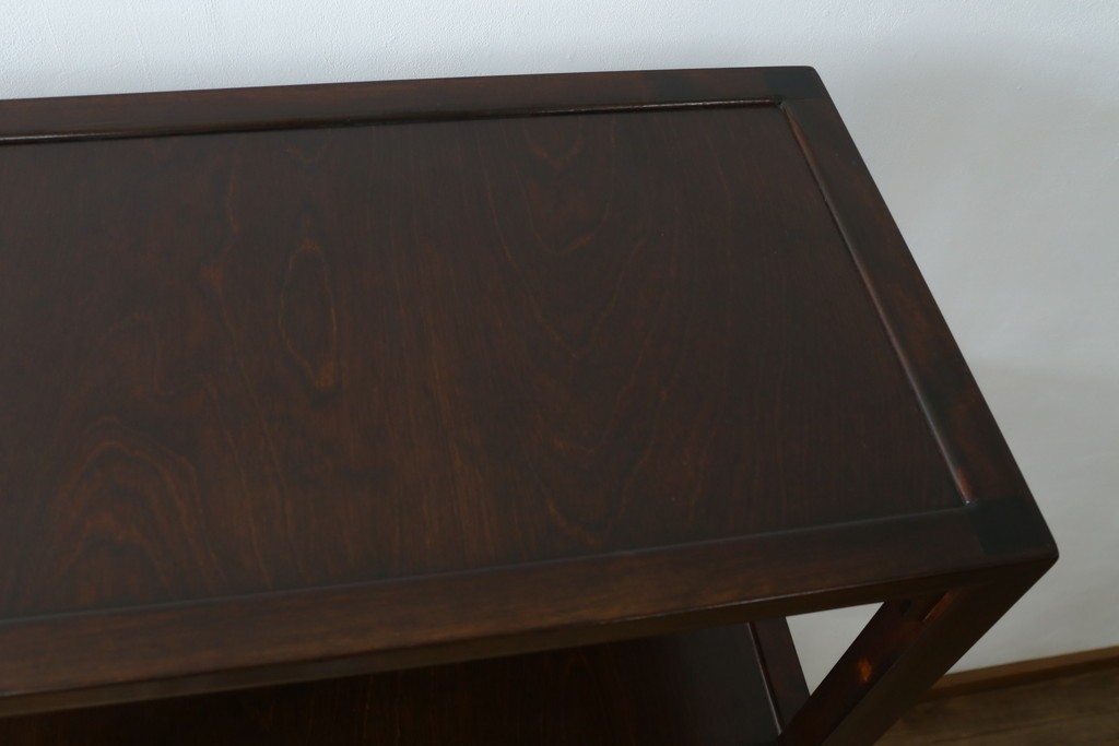 中古　美品　松本民芸家具　和モダンな佇まいが目を引くJ型朝鮮棚　定価約45万円　(R-084714)