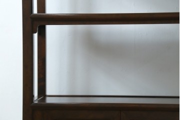 中古　美品　松本民芸家具　和モダンな佇まいが目を引くJ型朝鮮棚　定価約45万円　(R-084714)