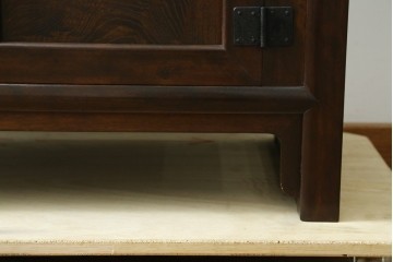 中古　美品　松本民芸家具　和モダンな佇まいが目を引くJ型朝鮮棚　定価約45万円　(R-084714)