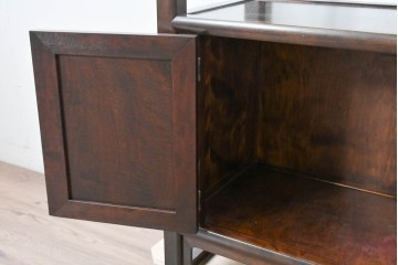 中古　美品　松本民芸家具　和モダンな佇まいが目を引くJ型朝鮮棚　定価約45万円相当　(R-084714)