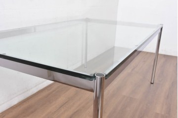 中古　美品　USMハラー(USM Haller)　シンプルモダンなガラストップテーブル　(R-084715)